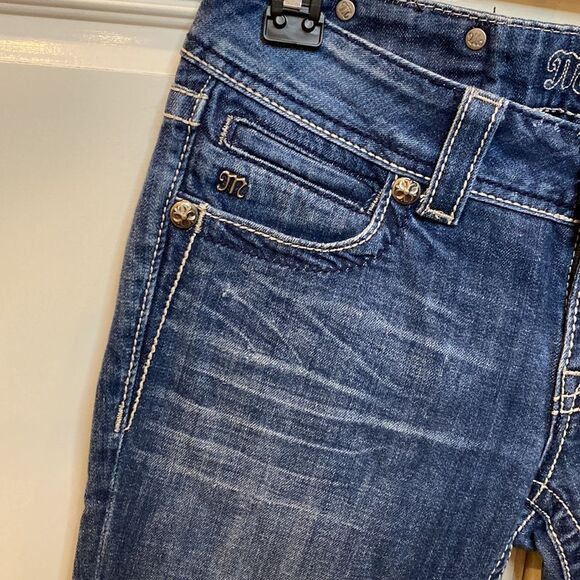 Miss Me Fleur De Lis Jewel Bootcut Jeans JP5347B Size 28 - Picture 11 of 12